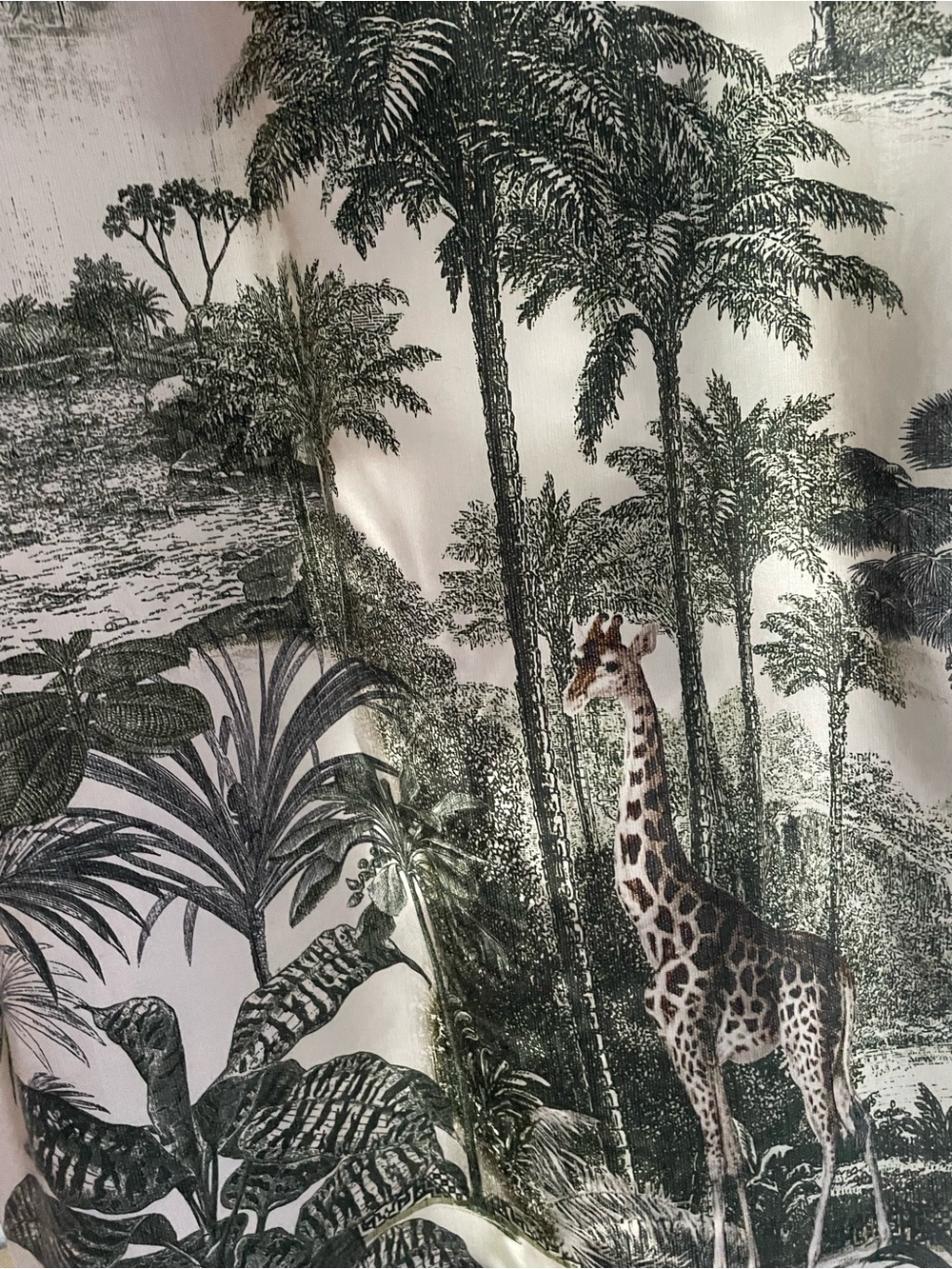 NEW Karen Kane Tropical Giraffe Print Resortwear in cream & green all size - Picture 2 of 5